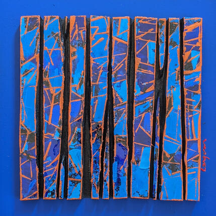 Peinture Bc11 street cuivre bleu Klein par Langeron Luc | Tableau