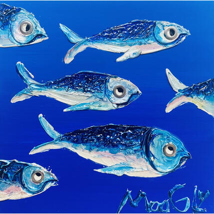 Gemälde MONTY PYTHUS von Moogly | Gemälde Art brut Acryl, Harz, Pigmente Pop-Ikonen, Tiere