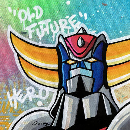 Painting Old future by Rocky Chaplin | Painting Pop-art Acrylic Pop icons