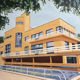 Peinture Villa Cavrois par JP BRU | Tableau