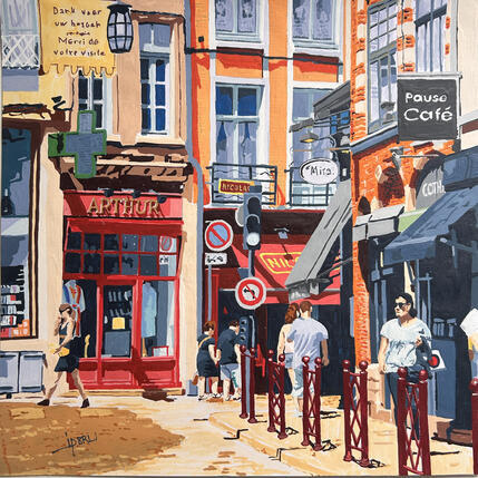 Peinture Rue du vieux Lille par JP BRU | Tableau