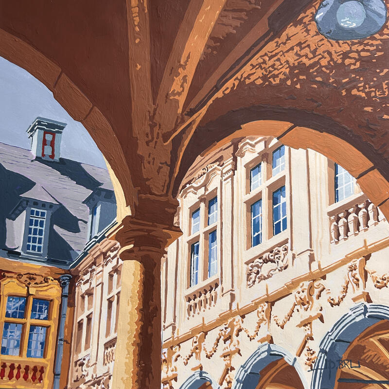 Peinture Arcades square chambre de commerce par JP BRU | Tableau