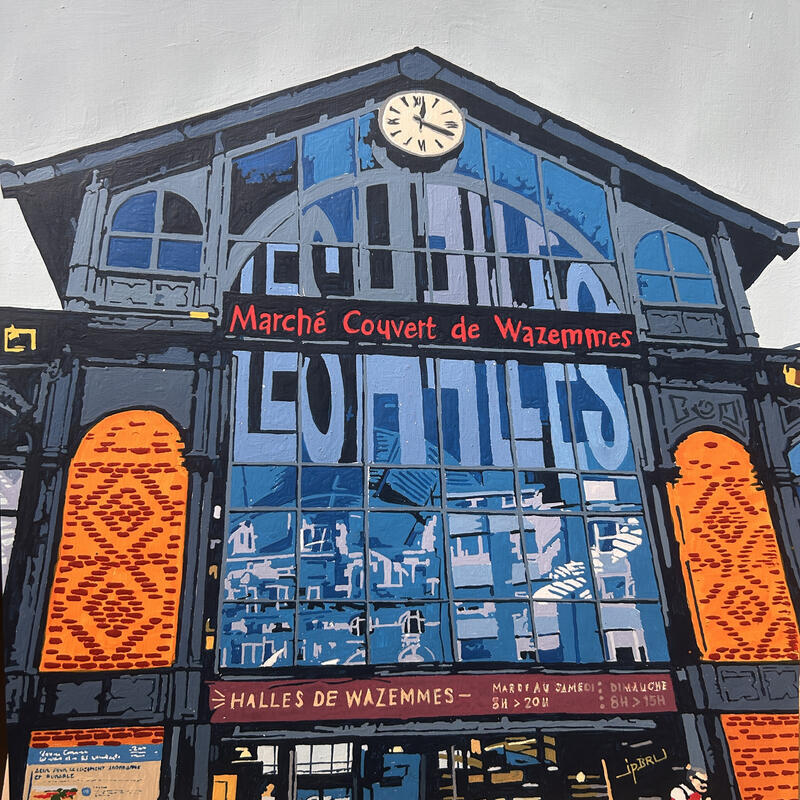 Painting Les Halles de wazemmes by JP BRU | Painting