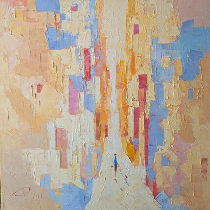 Painting Mon ami et moi by Tomàs | Painting Abstract Oil Life style, Society, Urban