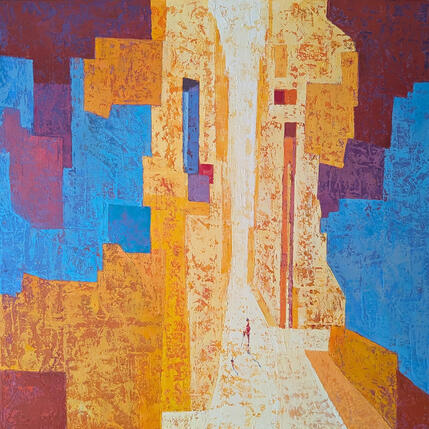 Pintura Une journée d'été por Tomàs | Pintura Abstracto Aceite Life style, Urbano