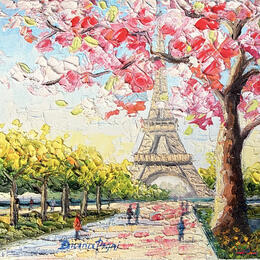 Painting Spring in Paris Bloom by Pigni Diana | Painting