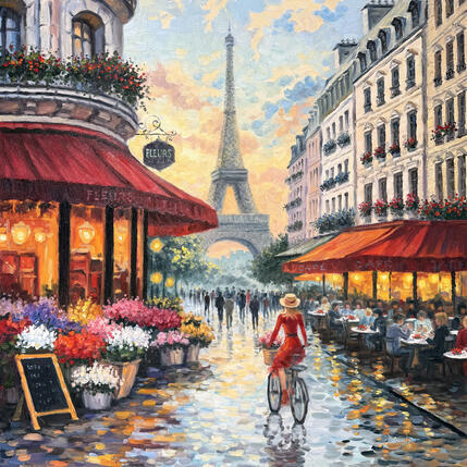 Peinture Parisian Summer Reflections par Pigni Diana | Tableau