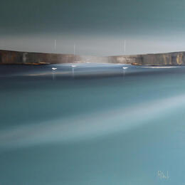 Peinture Ambiance marine 88 par Roussel Marie-Ange et Fanny | Tableau Figuratif Huile Marine, Minimaliste