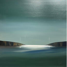 Peinture Emotions marines 88 par Roussel Marie-Ange et Fanny | Tableau Figuratif Huile Marine, Minimaliste