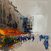 Peinture Jour de ville par Raffin Christian | Tableau Figuratif Urbain Huile