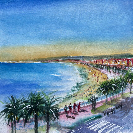 Peinture Nice promenade face au large par Hoffmann Elisabeth | Tableau
