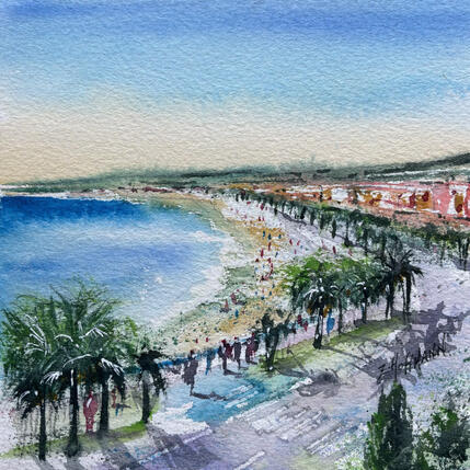 Peinture Nice promenade au soleil par Hoffmann Elisabeth | Tableau