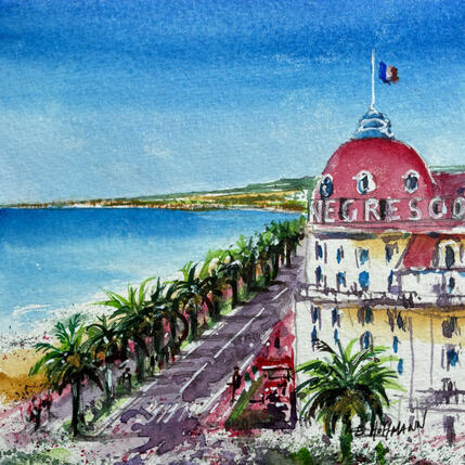 Peinture Nice Negresco belle époque par Hoffmann Elisabeth | Tableau