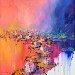 Painting Between light and dark by Petras Ivica | Painting Figurative Oil Landscapes