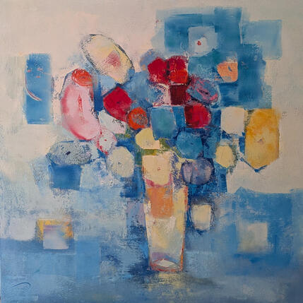 Painting El ram abstracte  by Tomàs | Painting Impressionism Oil Still-life