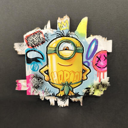 Peinture Minions you want to see my banana par Sufyr | Tableau