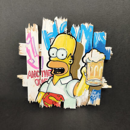 Peinture Homer Simpson another one par Sufyr | Tableau