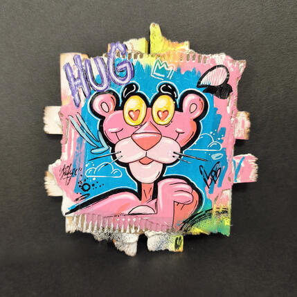 Peinture Pink Panther hug par Sufyr | Tableau