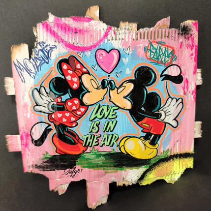 Peinture Mickey et Minnie love is in the air  par Sufyr | Tableau