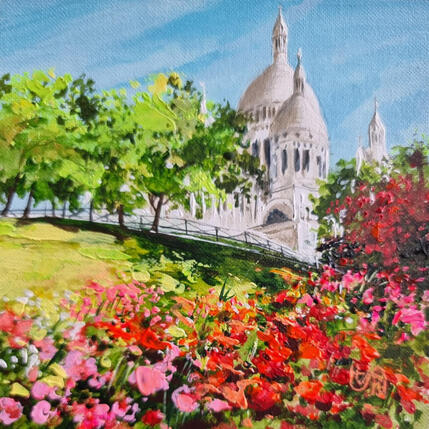 Peinture  The charm of Montmartre par Rasa | Tableau