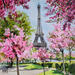 Peinture Tower in the spring par Rasa | Tableau Figuratif Urbain Acrylique