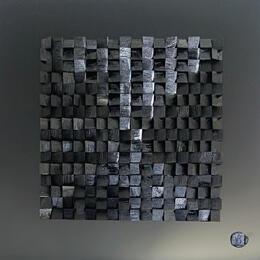 Painting Hankei by Bauquel Véronique | Painting Abstract Wood Minimalist