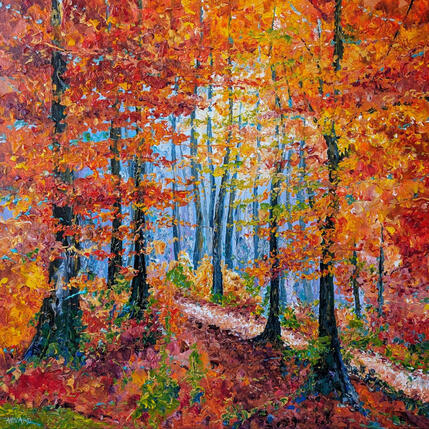 Peinture Forêt enchantée par Amblard Florence | Tableau