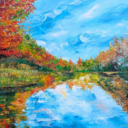 Peinture Reflets par Amblard Florence | Tableau