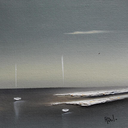 Painting Evasion marine 89 by Roussel Marie-Ange et Fanny | Painting Figurative Oil Marine, Minimalist