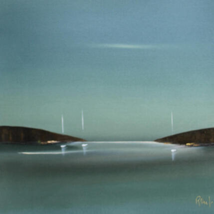 Painting Emotions marines 89 by Roussel Marie-Ange et Fanny | Painting Figurative Oil Marine, Minimalist