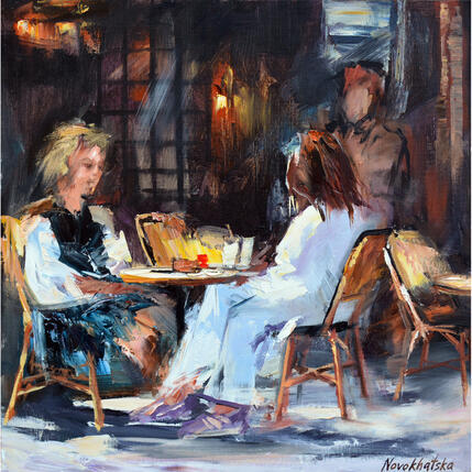 Gemälde Scène de Café von Novokhatska Olga | Gemälde