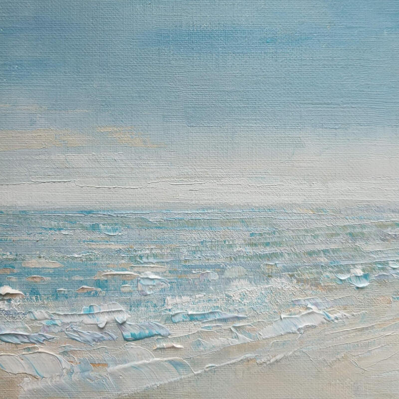 Painting Les pieds dans l'eau by Levesque Emmanuelle | Painting Oil