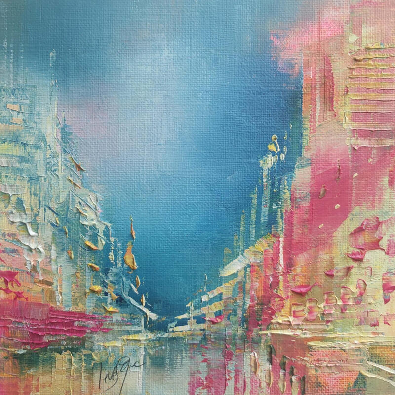 Painting Blue sky by Levesque Emmanuelle | Painting Oil