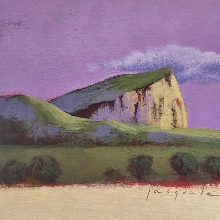 Painting Pic St Loup 9 by Pasquale | Painting Figurative Acrylic Architecture, Landscapes, Nature