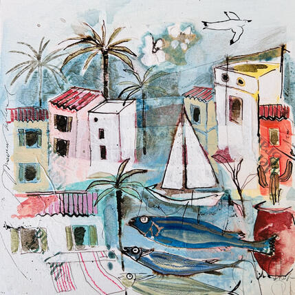 Peinture Voyage interieur par Colombo Cécile | Tableau