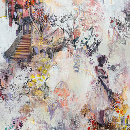 Painting Jamais seule by Bergeron Marie-Josée | Painting