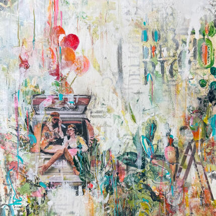 Painting L'aventure sous la nature by Bergeron Marie-Josée | Painting