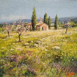 Painting St Sixte by Sannier Daniel | Painting