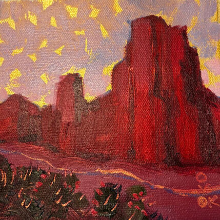 Peinture Towers par O'Donnell Karen | Tableau Impressionnisme Huile Paysages