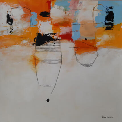 Peinture abstract C 166 par Wilms Hilde | Tableau