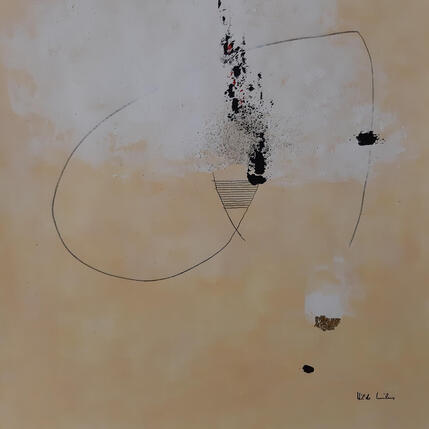 Peinture abstract yellow C 168 par Wilms Hilde | Tableau