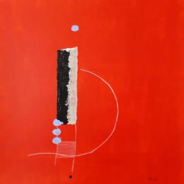 Painting abstract red D 125 by Wilms Hilde | Painting