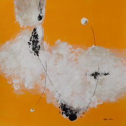 Painting abstract yellow D 127 by Wilms Hilde | Painting