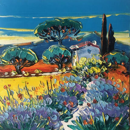 Painting Journée ensoleillée by Corbière Liisa | Painting Figurative Oil Landscapes