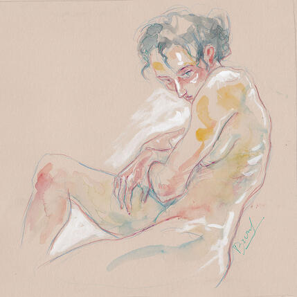 Gemälde Aurora bras repliés von Brunel Sébastien | Gemälde