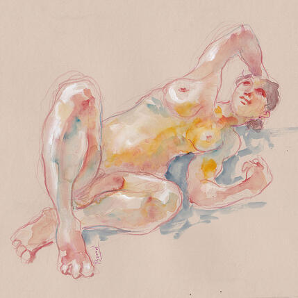 Gemälde Louise couchée von Brunel Sébastien | Gemälde