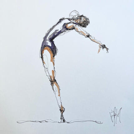 Painting Julie danse 1 by Sahuc François | Painting