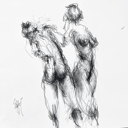 Painting Maelle 2 poses  by Sahuc François | Painting