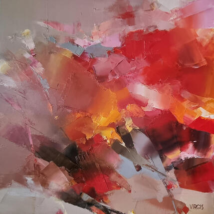 Peinture Stormy sunset par Virgis | Tableau