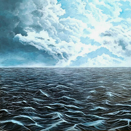 Gemälde L'instant d'après von Geiry | Gemälde Materialismus Acryl, Harz Landschaften, Marine, Natur